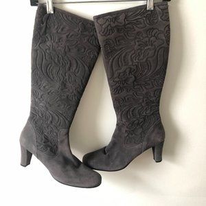 Vera Cuoi Gray Soft Leather Boots - Like New